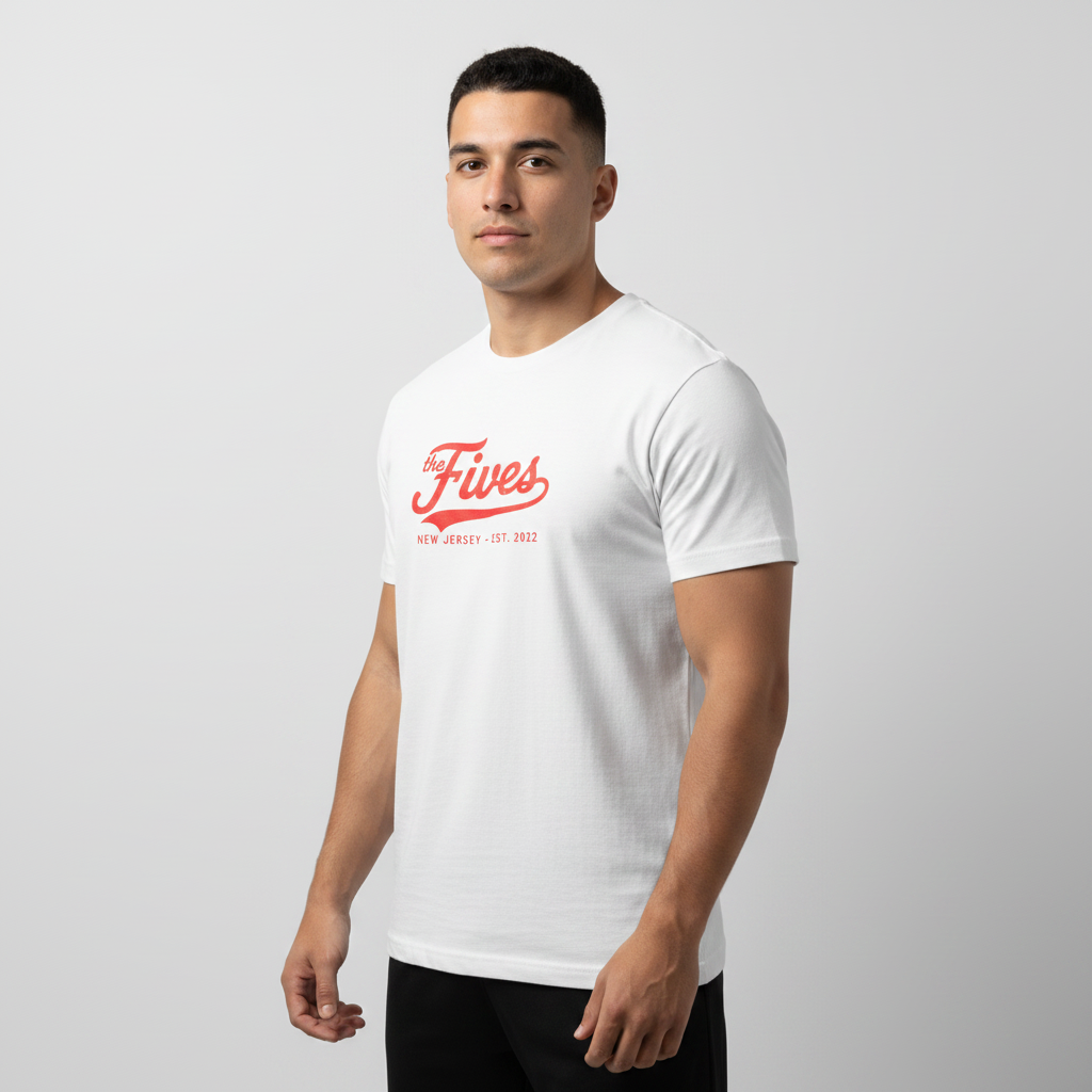 Fives Script Tee